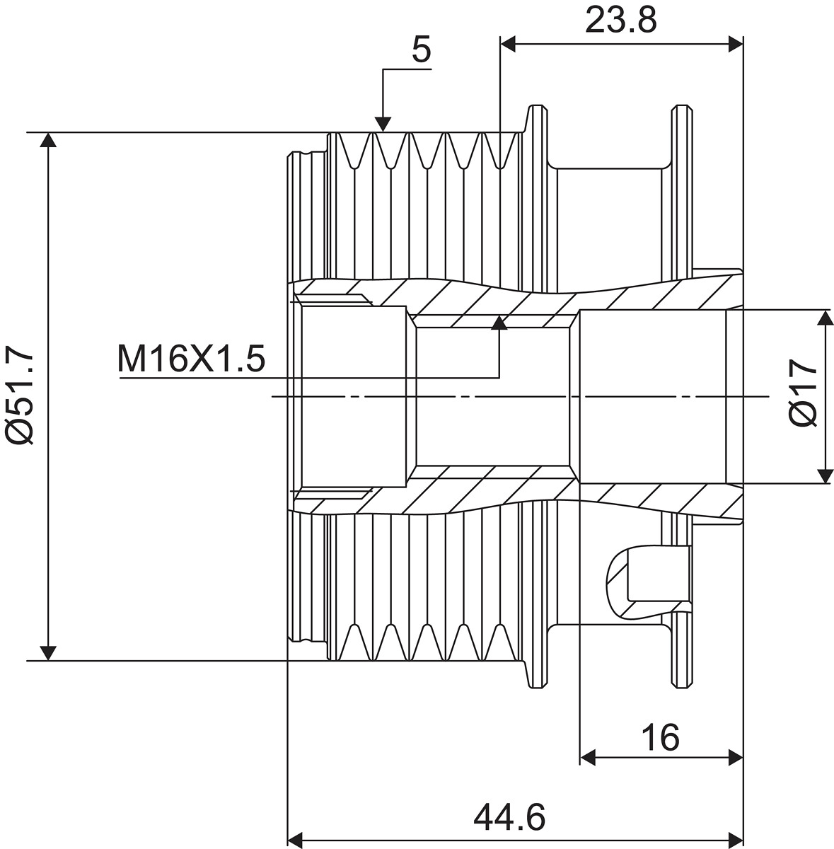 DISPOSITIVO RUOTA LIBERA ALTERNATORE